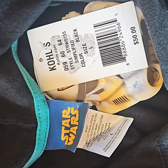 NWT Disney Star Wars Hooodie Sweater Epic Light Saber Battle front pockets - Picture 7 of 8